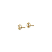 3D Peace Sign Stud Earrings (14K) side - Popular Jewelry - New York