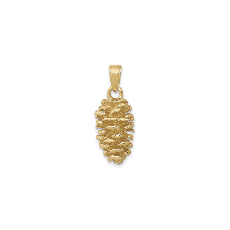 3D Pinecone Pendant (14K) front - Popular Jewelry - New York