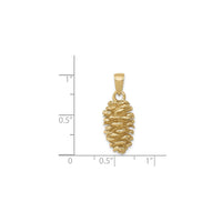 3D Pinecone Pendant (14K) scale - Popular Jewelry - New York