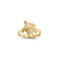 3D texturált tengeri teknős gyűrű (14K) fő - Popular Jewelry - New York