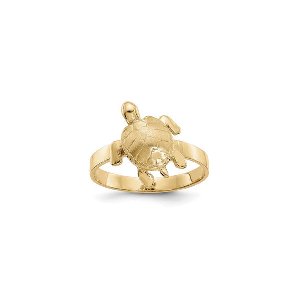 3D Textured Sea Turtle Ring (14K) main - Popular Jewelry - New York