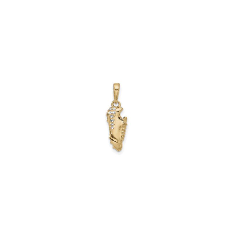 3D Two-Tone Soccer Cleat Pendant (14K) back - Popular Jewelry - New York