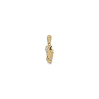3D டூ-டோன் சாக்கர் கிளீட் பதக்க (14K) மூலைவிட்டம் - Popular Jewelry - நியூயார்க்
