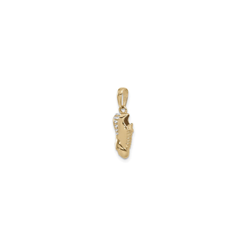 3D Two-Tone Soccer Cleat Pendant (14K) diagonal - Popular Jewelry - New York