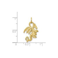 3D sparnuota drakono žavesio geltona (14K) skalė - Popular Jewelry - Niujorkas
