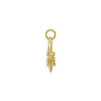 Mặt Bùa Rồng 3D Có Cánh màu vàng (14K) - Popular Jewelry - Newyork