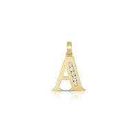 A Icy Initial Letter Pendant (14K) main - Popular Jewelry - New York