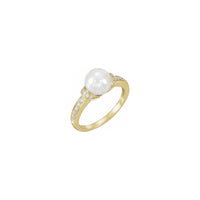 Accented Pearl Ring (14K) nag-unang - Popular Jewelry - New York