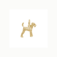 Airedale Dog Charm yellow (14K) main - Popular Jewelry - New York
