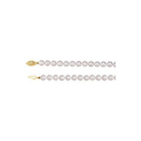 Akoya Pearl Necklace (14K) sun-un kilaipi - Popular Jewelry - Niu Yoki