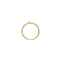 Akoya Pearl Sideways Cross Ring (14K) agordo - Popular Jewelry - Novjorko