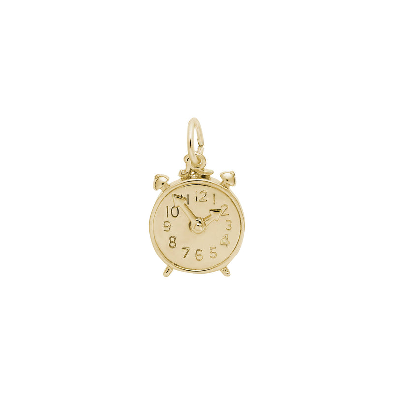 Alarm Clock Charm yellow (14K) main - Popular Jewelry - New York