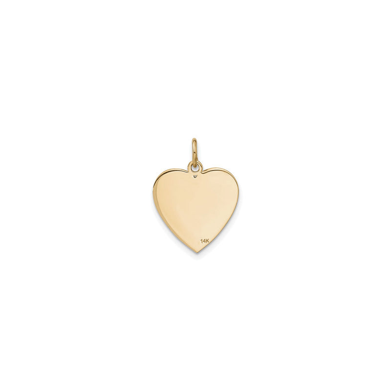 American Flag Heart Pendant (14K) back - Popular Jewelry - New York