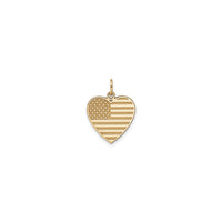 Приврзок за срце со американско знаме (14K) преден - Popular Jewelry - Њујорк