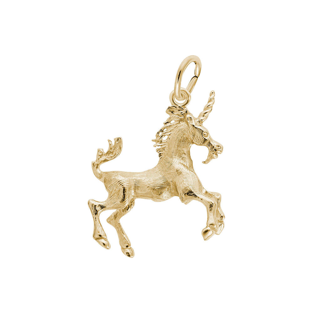 Ancient Unicorn Pendant yellow (14K) main - Popular Jewelry - New York