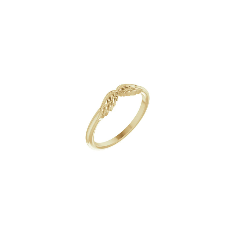 Angel Wings Stackable Ring yellow (14K) main - Popular Jewelry - New York