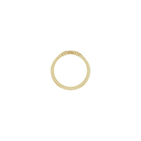 Angel Wings Stackable Ring yellow (14K) saitin - Popular Jewelry - New York