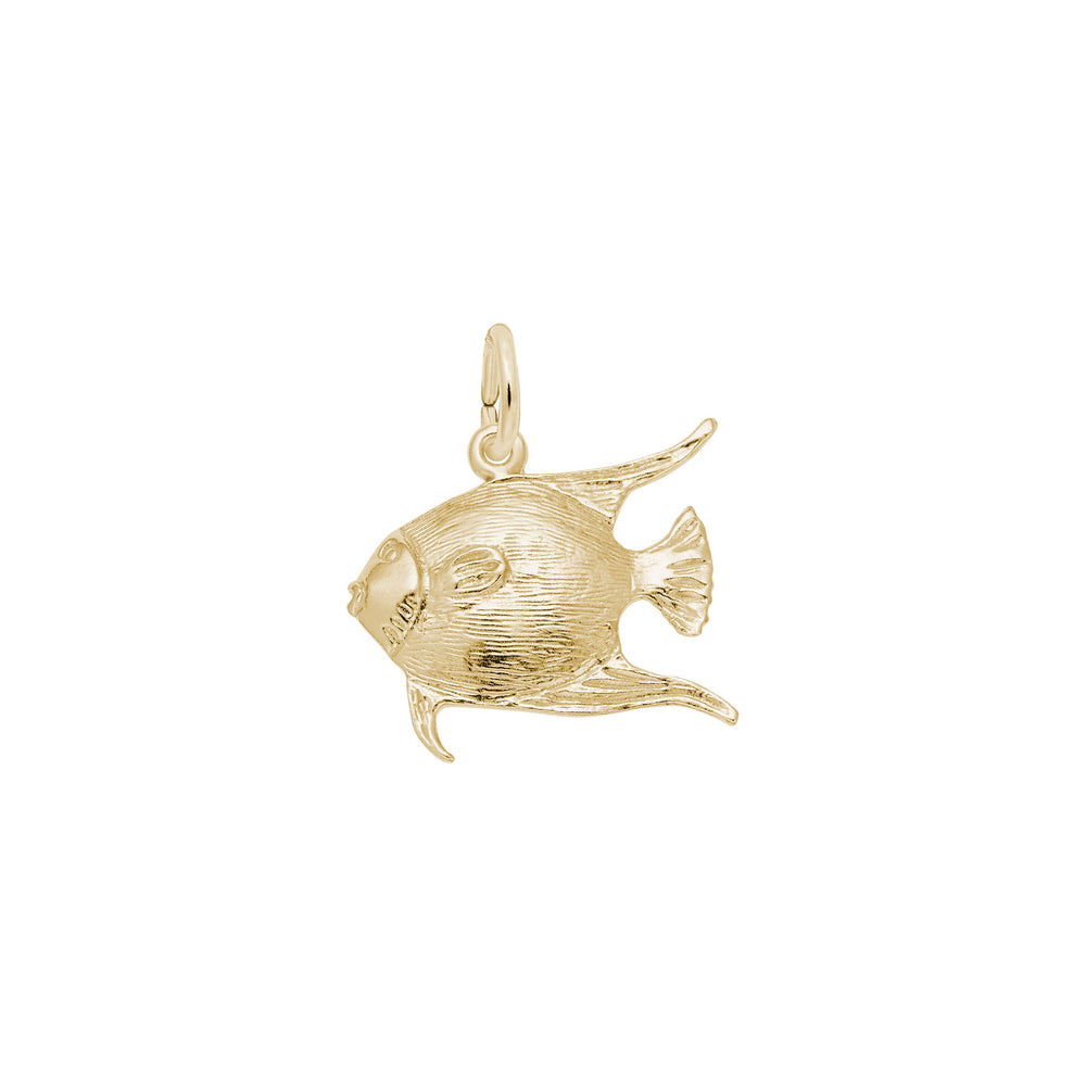 Angelfish Charm yellow (14K) main - Popular Jewelry - New York