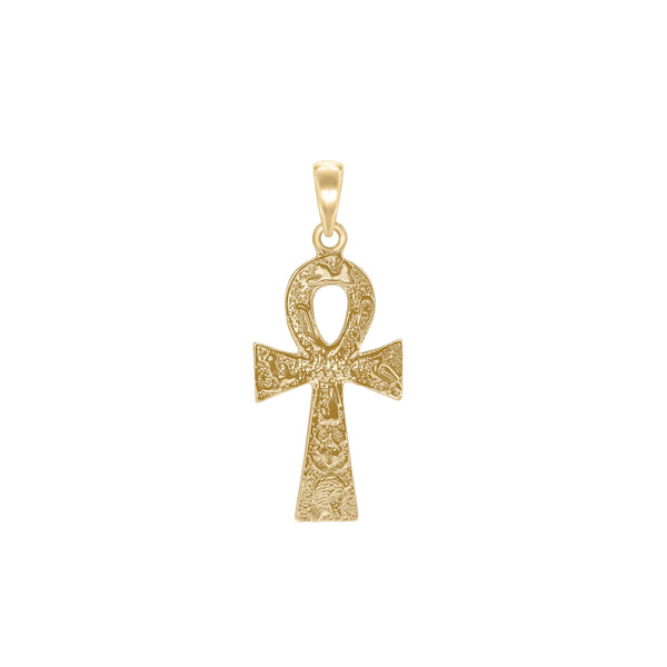 Ankh with Egyptian Symbols Pendant (14K) main - Popular Jewelry - New York