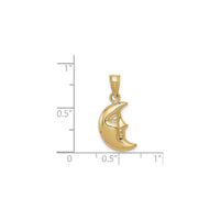 Anthropomorphic Moon 3D Pendant (14K) scale - Popular Jewelry - New York