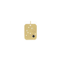 Aquarius Spinel and Diamond Zodiac Constellation Pendant yellow (14K) front - Popular Jewelry - New York