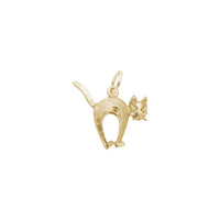 Arched Cat Charm yellow (14K) main - Popular Jewelry - New York