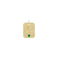 Aries Emerald and Diamond Zodiac Constellation Pendant yellow (14K) front - Popular Jewelry -  New York