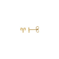 Aries Zodiac Sign Stud Earrings (14K) main - Popular Jewelry - New York