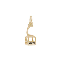 Aspen Gondola Pendant yellow (14K) front - Popular Jewelry - New York