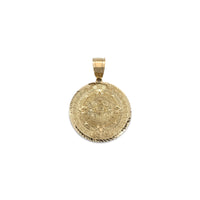 Aztec Sun Calendar  Diamond Cut Framed Pendant (14K) medium - Lucky Diamond - New York