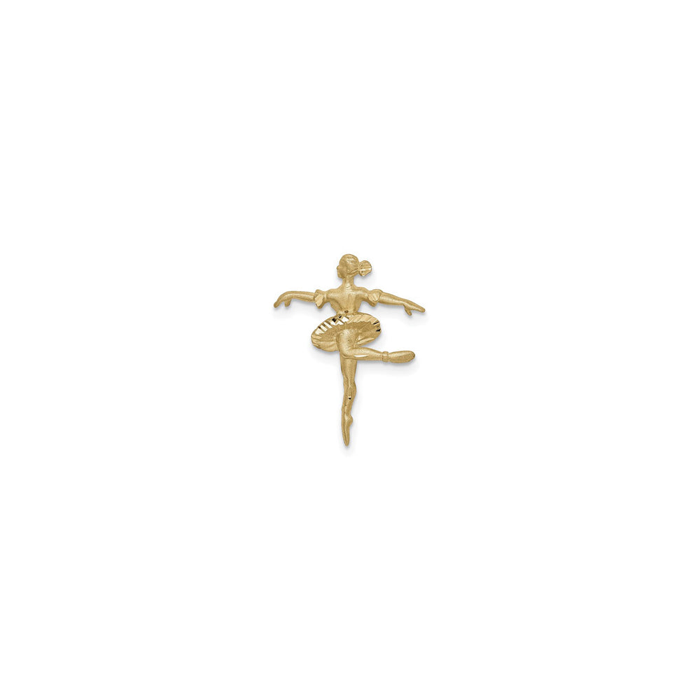 Ballerina Brushed Finish Pendant (14K) front - Popular Jewelry - New York