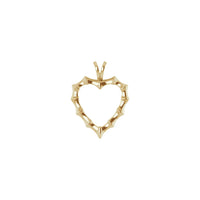 Bamboo Heart Contour Pendant (14K) front - Popular Jewelry - New York