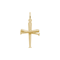 Baseball Bat Cross Charm yellow (14K) main - Popular Jewelry - New York
