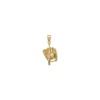 Baseball Bat with Ball and Glove 3D Pendant (14K) front - Popular Jewelry - New York