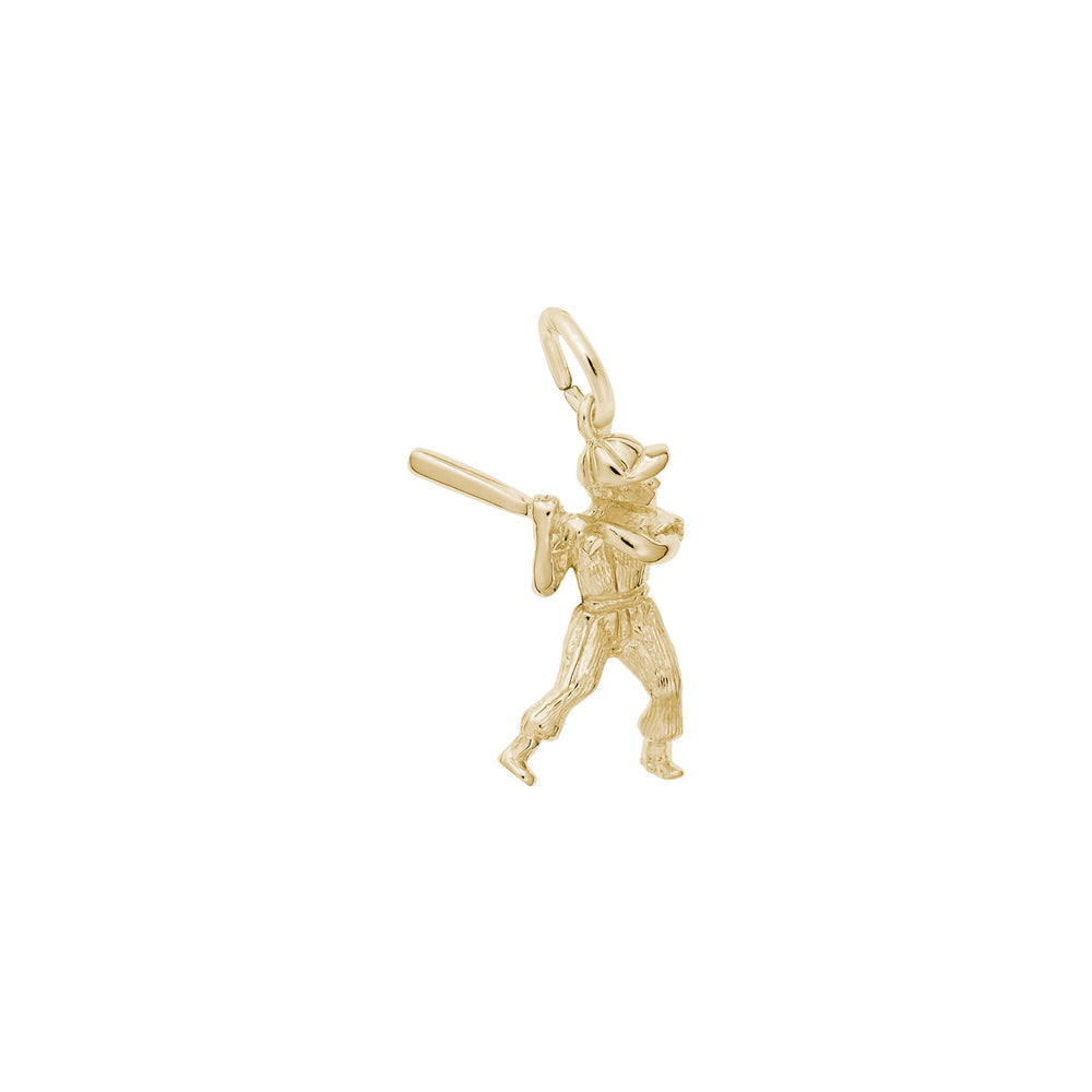 Baseball Player Charm yellow (14K) main - Popular Jewelry - New York