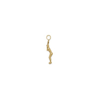 Baseball Player with Bat 3D Pendant (14K) side - Popular Jewelry - New York