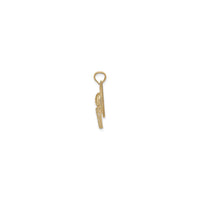 Basketball Backboard Side View Pendant (14K) side - Popular Jewelry - New York