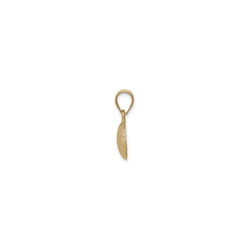 Basketball Concave Pendant (14K) side - Popular Jewelry - New York