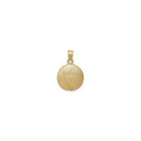 Basketball Concave Textured Pendant (14K) front - Popular Jewelry - New York