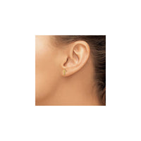 Beaded Cross Stud Earrings (14K) preview  - Popular Jewelry - New York