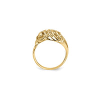 Beaded Wave Dome Cut-Out Ring (14K) setting - Popular Jewelry - ニューヨーク