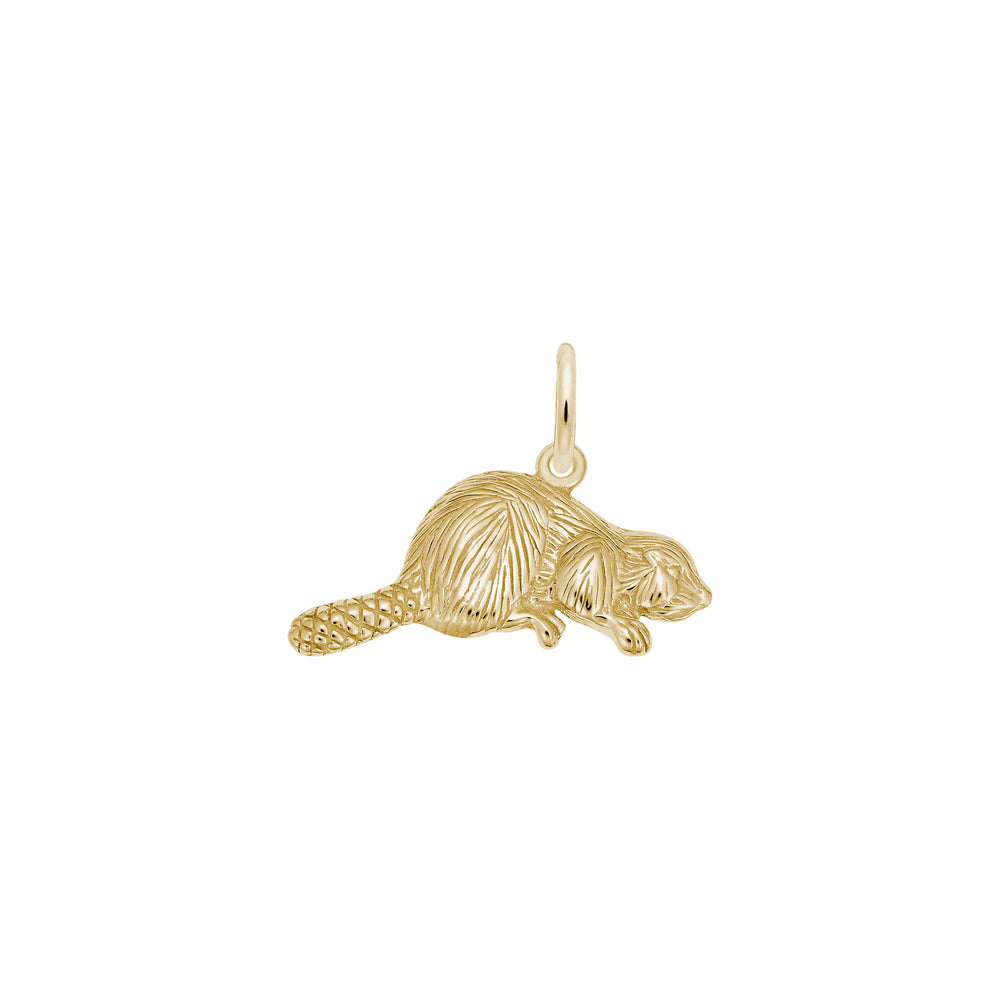 Beaver Charm yellow (14K) main - Popular Jewelry - New York