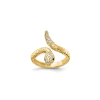 Bejeweled Rattlesnake Ring (Silver) main - Popular Jewelry - New York