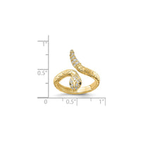 Bejeweled Rattlesnake Ring (sølv) skala - Popular Jewelry - New York