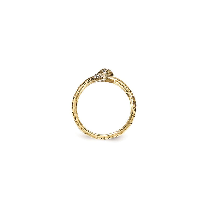 Bejeweled Rattlesnake Ring (Silver) setting - Popular Jewelry - New York