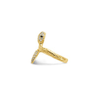 보석으로 장식된 방울뱀 반지(실버) 측면 - Popular Jewelry - 뉴욕