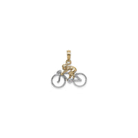 Bicycle with Rider Pendant (14K) front - Popular Jewelry - New York
