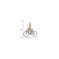 Bicycle with Rider Pendant (14K) scale - Popular Jewelry - New York