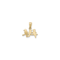 Bird Trio on Branch Pendant (14K) front - Popular Jewelry - New York