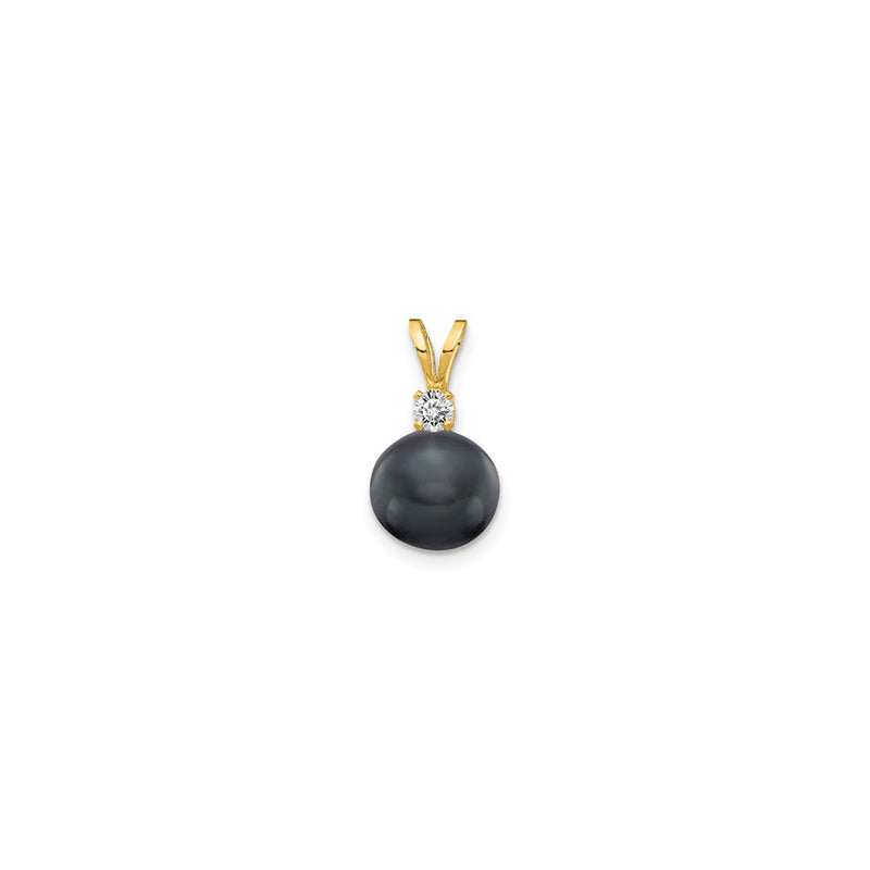 Black Freshwater Cultured Pearl Diamond Pendant (14K) main - Popular Jewelry - New York